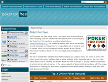 Tablet Screenshot of pokerforfree.org